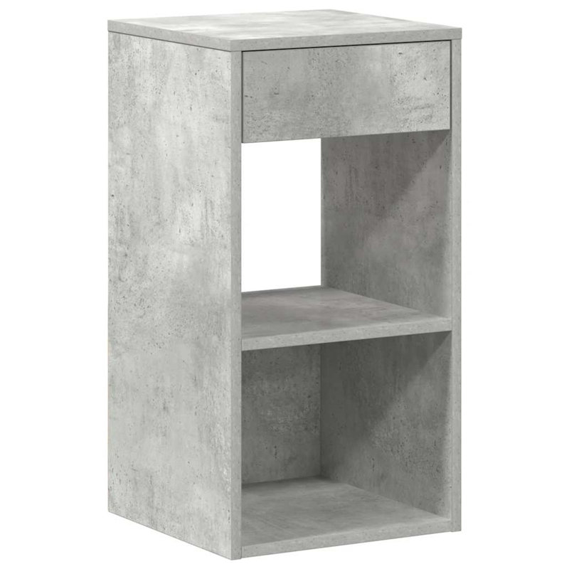 Rontavius 35cm W Manufactured Wood Bedside Table, Concrete Grey, Set of 2