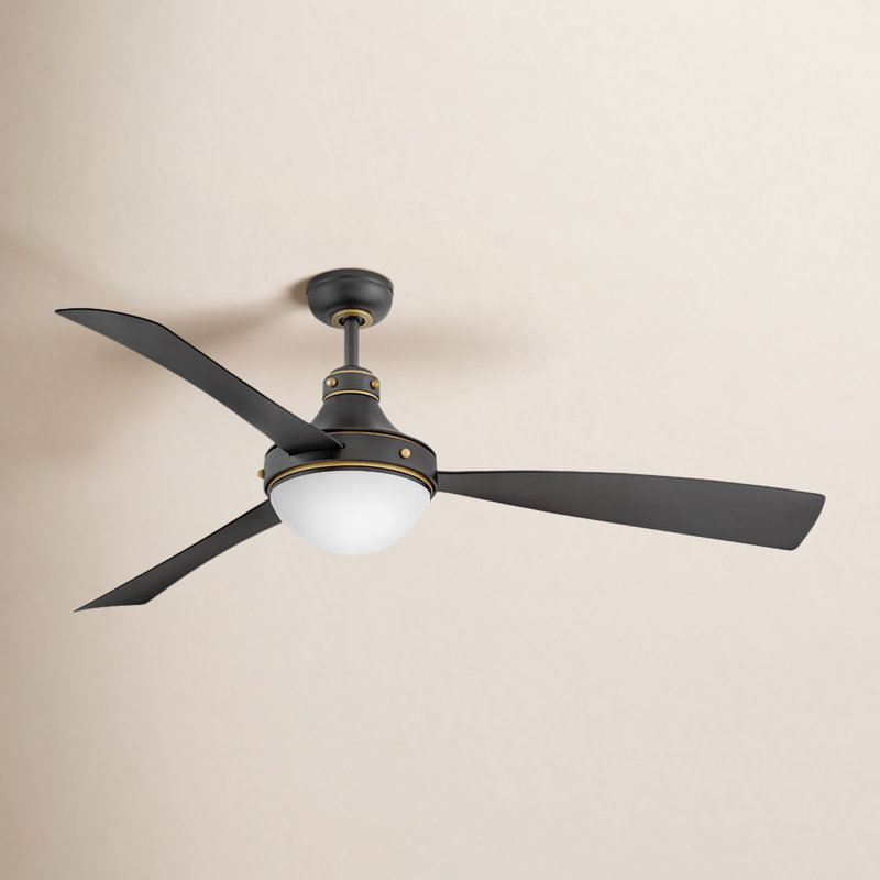Ventilateur intelligent à DEL Joss & Main Cascade, Noir mat