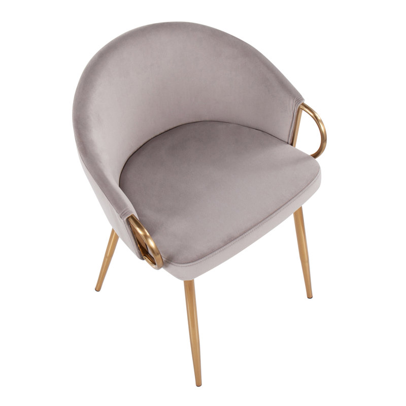 Josie 19.25'' H Upholstered Armchair, Silver Velvet , 1