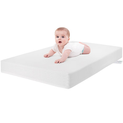 Matelas pour lit de bébé, matelas en mousse à mémoire de forme de 5,5 pouces avec housse 100% bambou imperméable pour lit de bébé et de tout-petit 52 po x 28 po