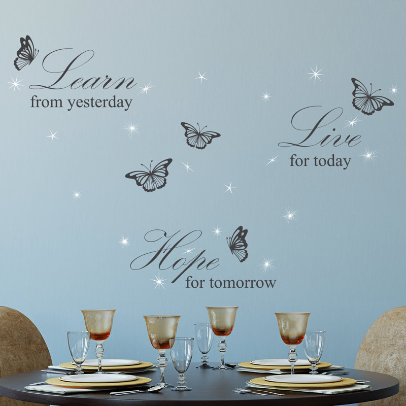 Non-Wall Damaging Wall Decal, Black