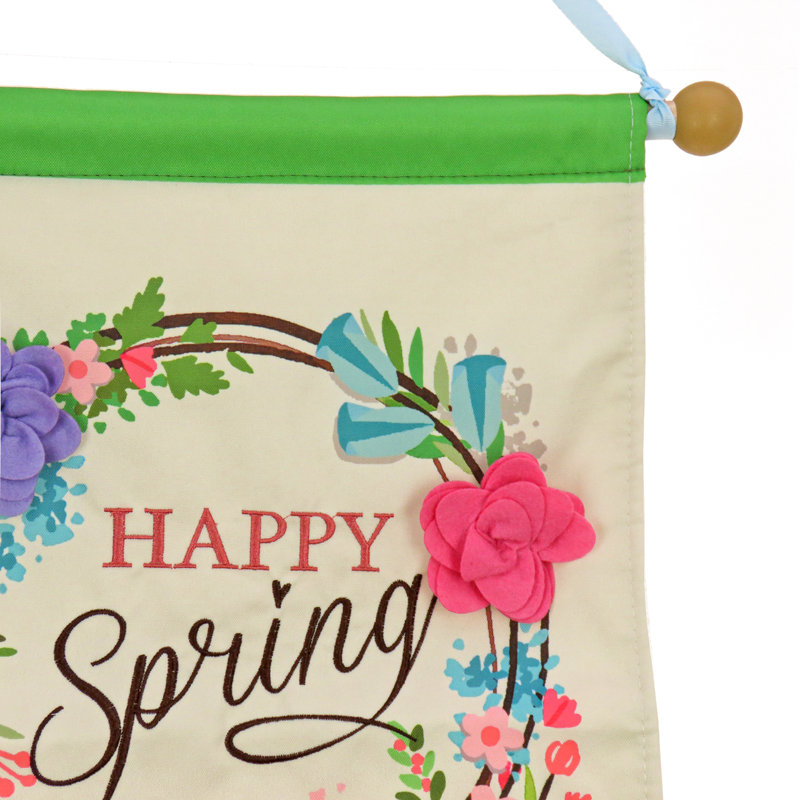 Bannière «Happy Spring» 18 po The Holiday Aisle®