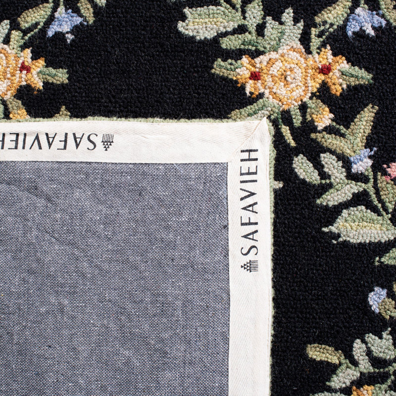 Beyda Hand Hooked Wool Pile Floral Rug, Rectangle 2'9" x 4'9"