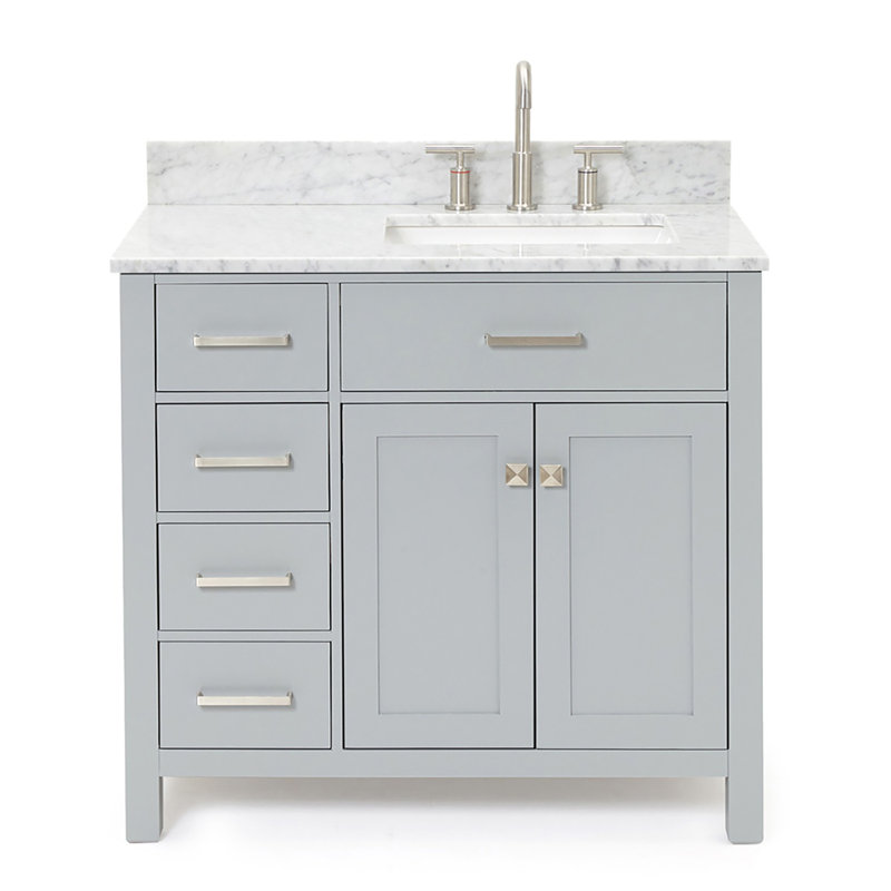 Ensemble de meuble-lavabo simple 37 po Aberdeenshire, gris