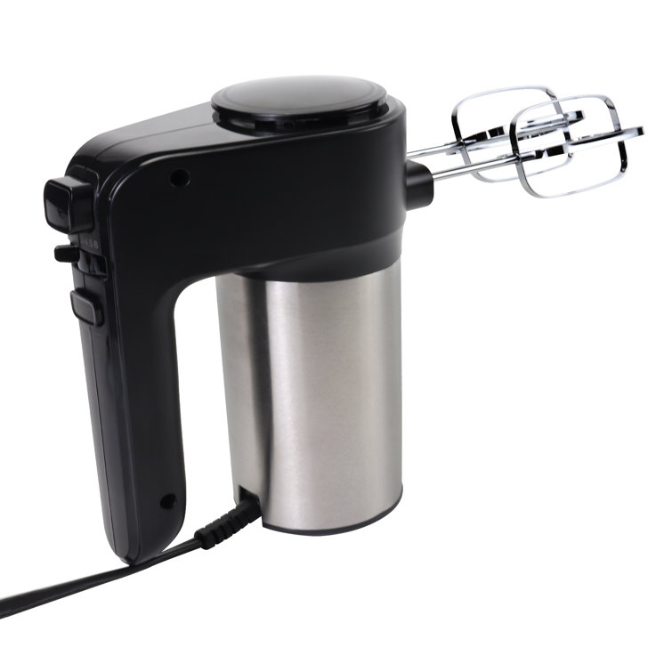 Oster 6-Speed Hand Mixer with Chrome Plated Beaters and Dough Hooks, 250  watts (Portable Baking Electric Mixer for Baking)