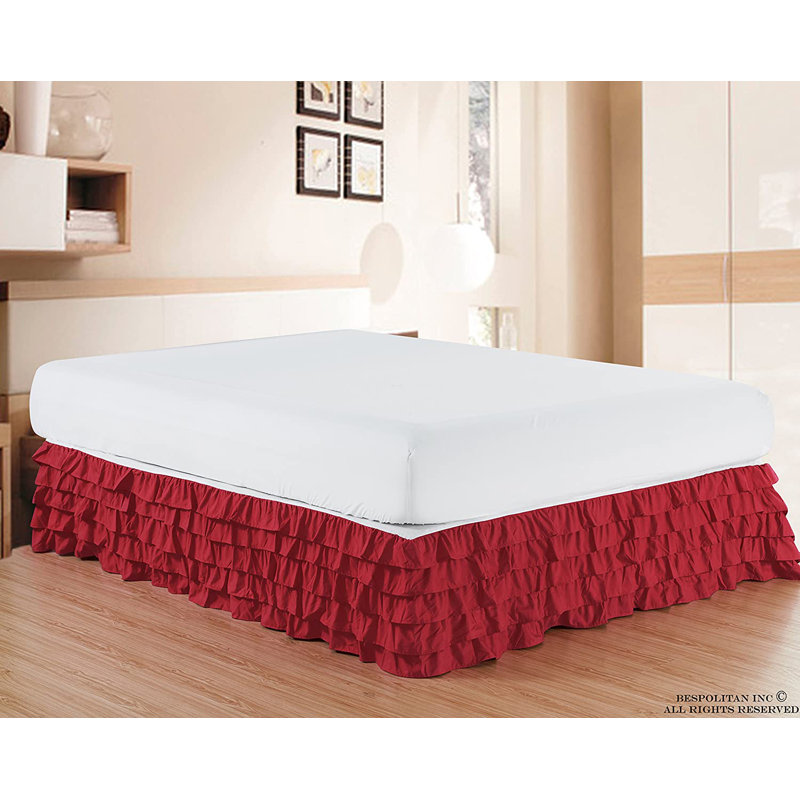 Jupe de lit Comfort, Lit simple, Bourgogne