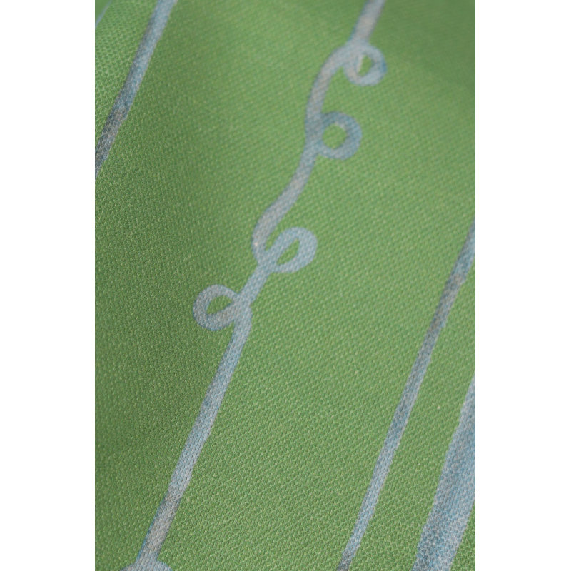 Sister Stripe Lumbar Pillow Cover & Insert, Green/Watercolor Blue Striped