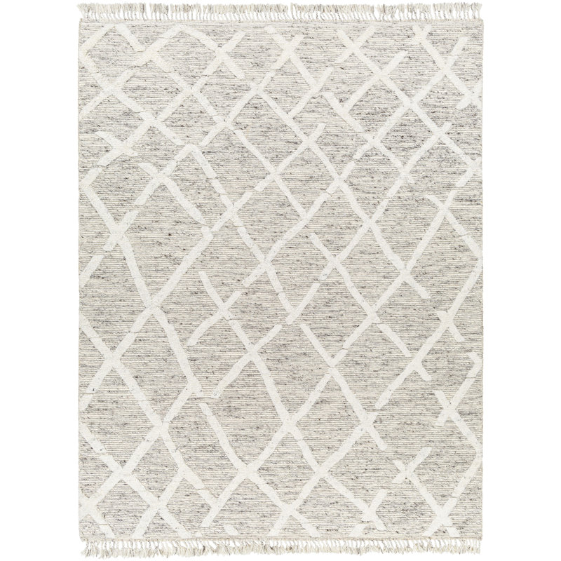 Wool Geometric Area Rug, Rectangle 9' x 12'