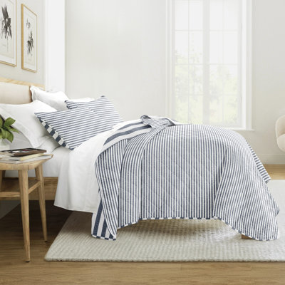 Quilt Set- Lightweight - All Season Coastal Stripe Bedding
