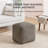 Marta 20" Mocha Grid Upholstered Pouf Ottoman-117292674