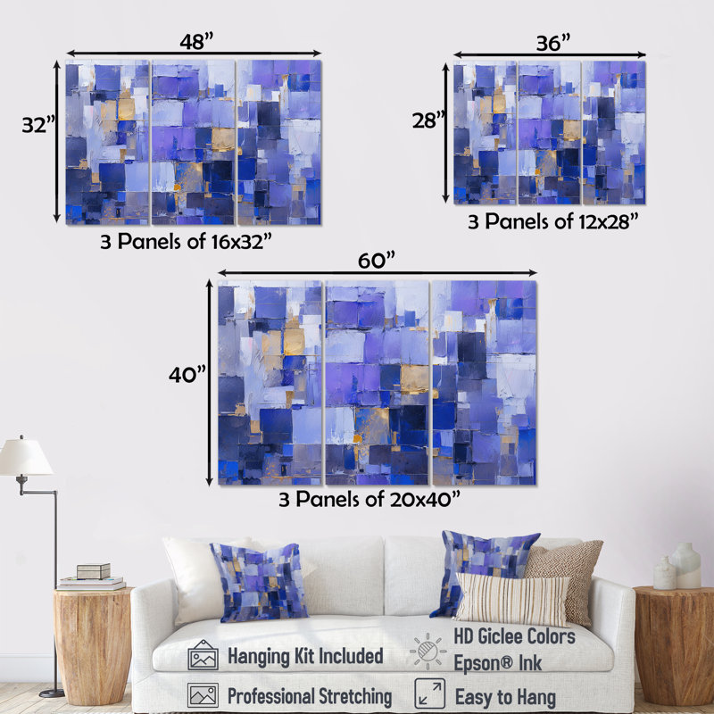Contemporary Contemporary, Toile tendue, H 40 po x l 60 po x P 1 po