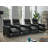 Kryton Upholstered Tufted Recliner Living Room Set Black