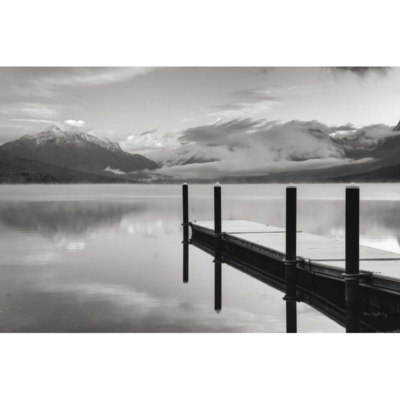 Lake Mcdonald Dock BW, H 8 po x l 12 po x P 1,25 po