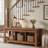 62.99-Inch Solid Wood Console Table, Farmhouse Low Sofa Table TV Media With Storage For Entryway, Living Room-126594158