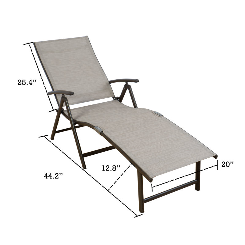 Fauteuil inclinable Kozyard Cozy en aluminium avec coussin, inclinable et réglable, avec porte-gobelet, résistant aux intempéries, idéal pour la piscine, le balcon ou le jardin. Montage facile. Beige rayé.