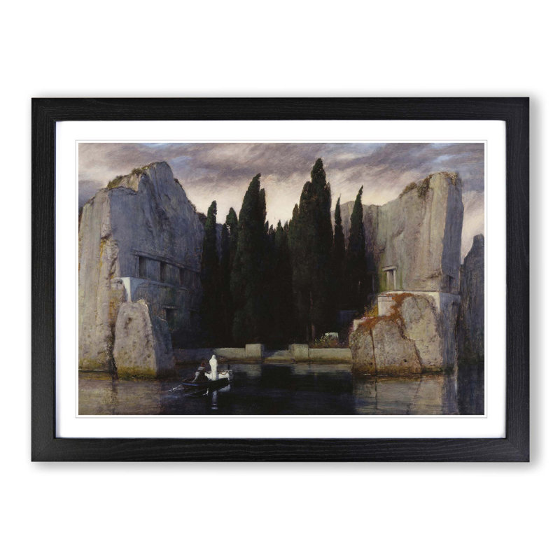 Isle of the Dead No.1 by Arnold Bocklin - Framed Print, Black