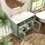 Meuble-lavabo de salle de bain 35,6 po Mid-Century-130065517