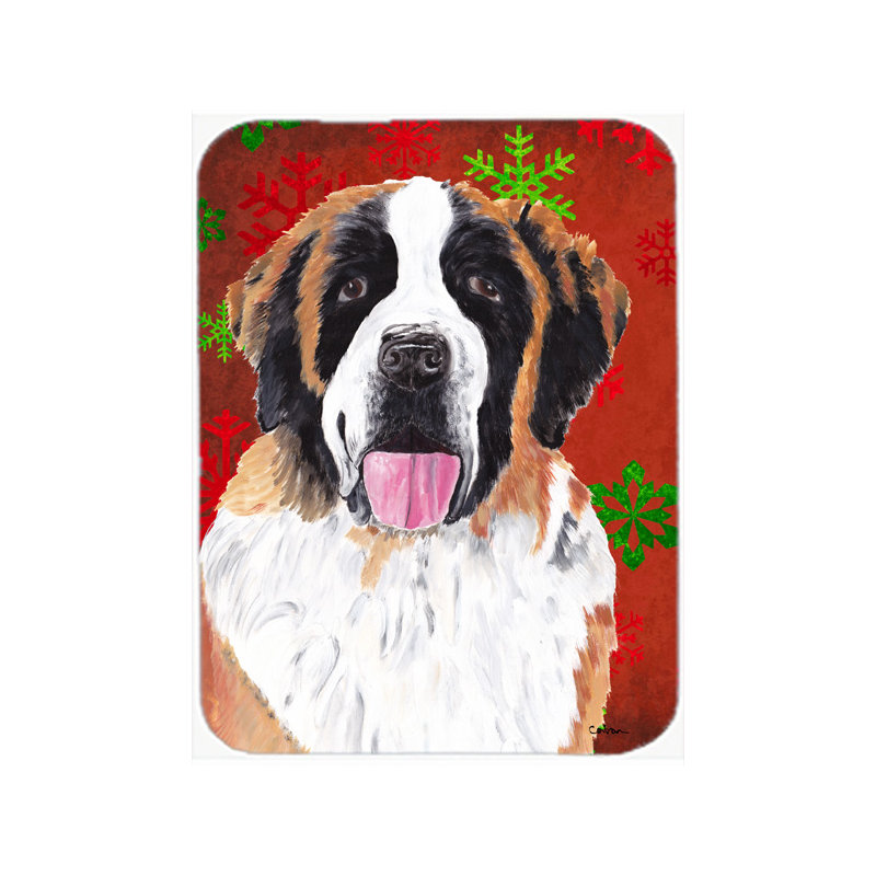 Planche à découper en verre st bernard de l’allée de vacances Ashlynn, Rouge / Vert