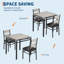 Ensemble de table de salle à manger avec 2 chaises rembourrées et table-115677161-115677159