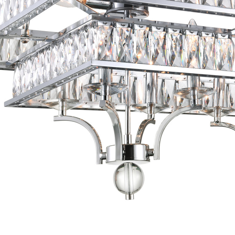 Seale 20 - Light Dimmable Tiered Chandelier, Chrome