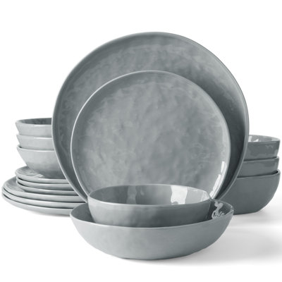Sanjay 16-Piece Porcelain Dinnerware Set 