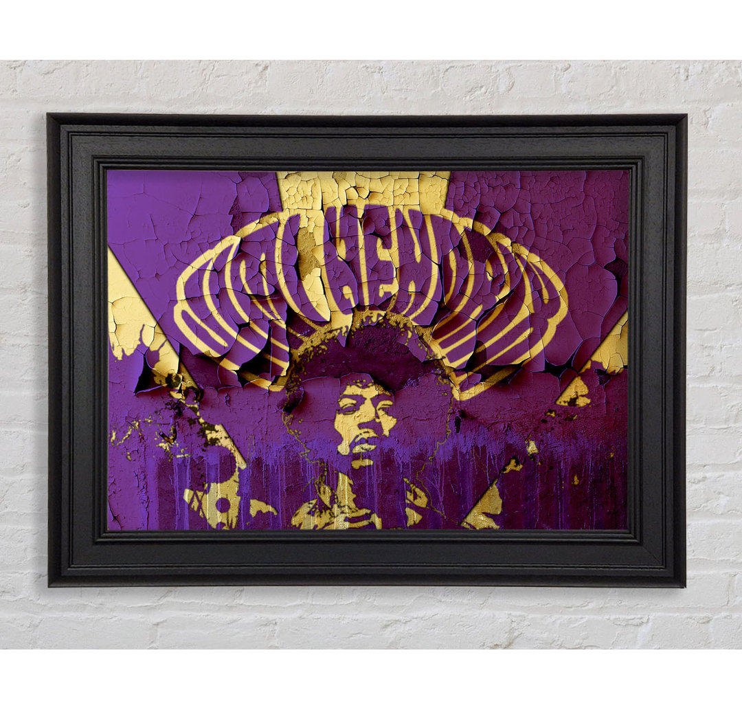 Jimi Hendrix Purple Haze - Einzelner Bilderrahmen Kunstdrucke