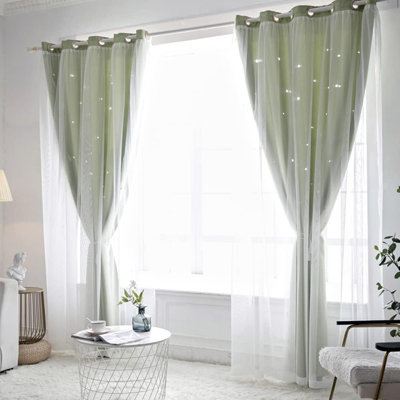 Ensemble de rideaux pour chambre à coucher 2 panneaux