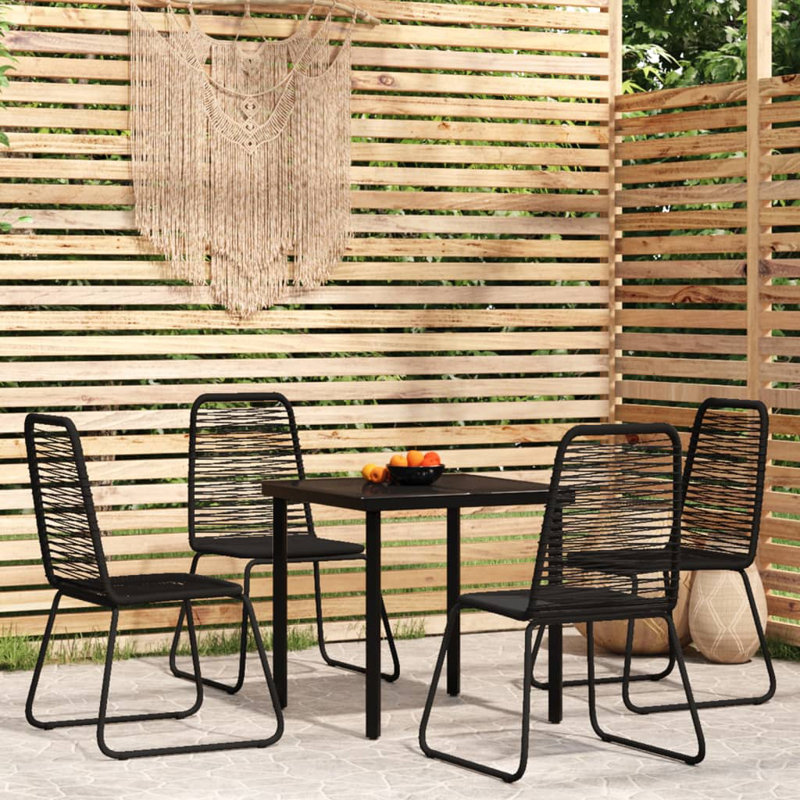 Long Dining Set, 4, 29.1" H x 31.5" W x 31.5" D