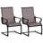 2 PCS Patio Chairs C-Spring Motion Chairs with Quick-drying & Breathable Fabric-1674496736