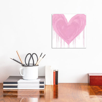 Big Hearted Pink by Lindsay Rodgers - Wrapped Canvas Print