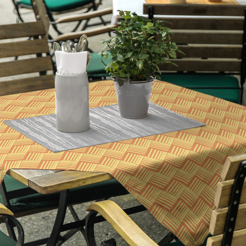 Rayures nattes classiques Nappe, Orange/jaune