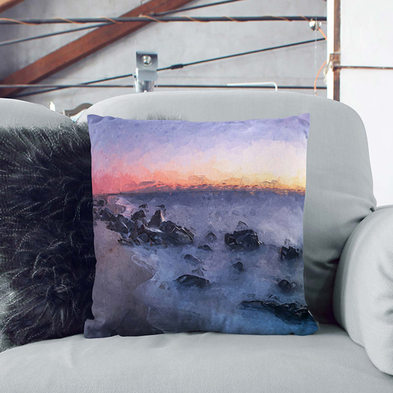 Square Cushion, 55cm H x 55c m W x 20cm D, Stone