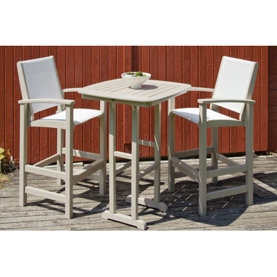POLYWOOD Coastal 3-Piece Bar Set by POLYWOOD