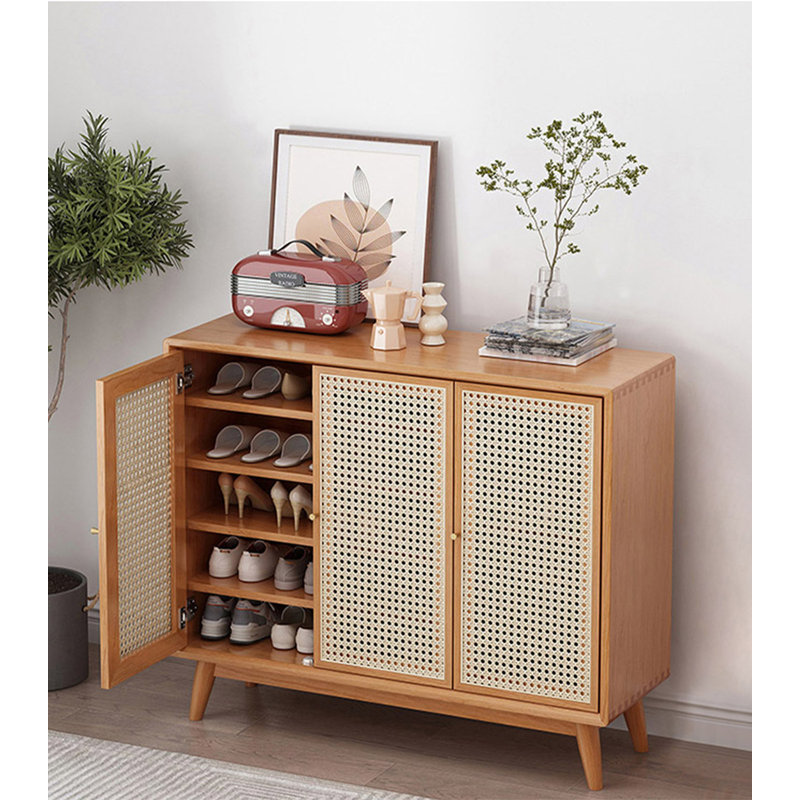 Armoire à chaussures en rotin minimaliste, moderne et minimaliste
