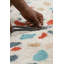 Terrazzo Cotton Abstract Area Rug in White/Red/Blue/Beige