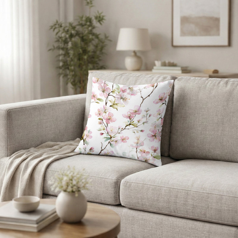 Coussin Floral, H 16 po x l 16 po
