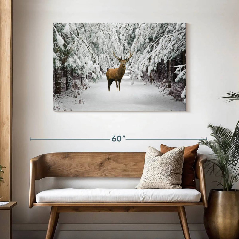 Cerf rouge Brampt, H 30 po x l 45 po