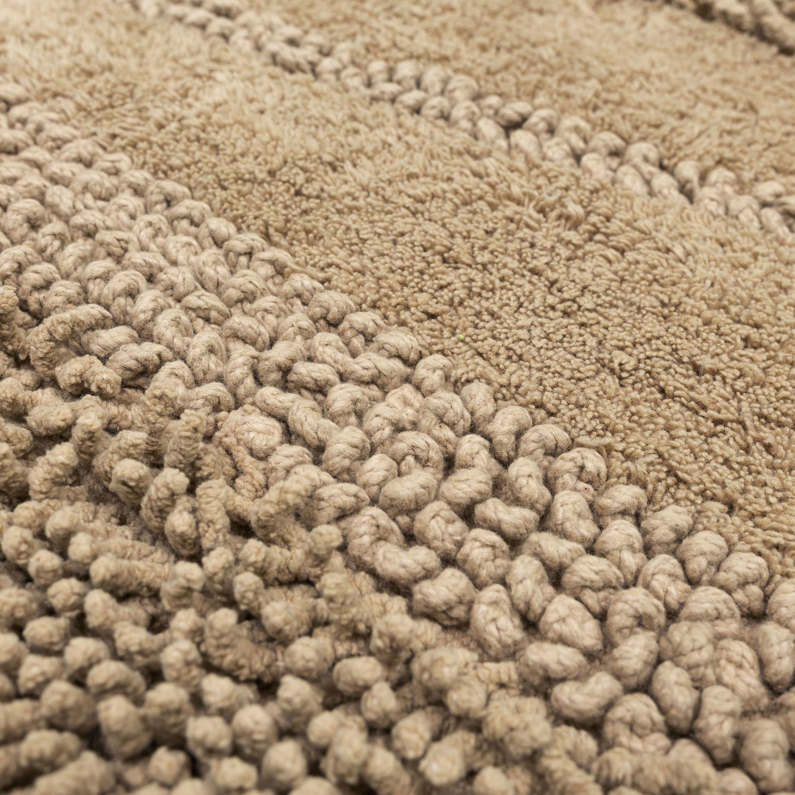 Laverne Solid Cotton Bath Rug, 27" W x 45" L, Taupe