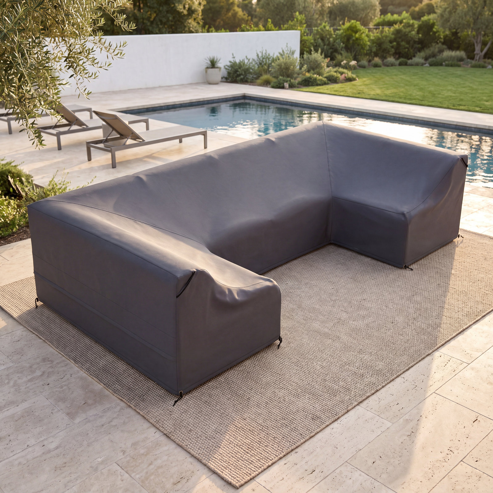 Praia 124" Outdoor Patio Sectional Cover