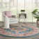 Tapis bleu sarcelle / rouge Verda