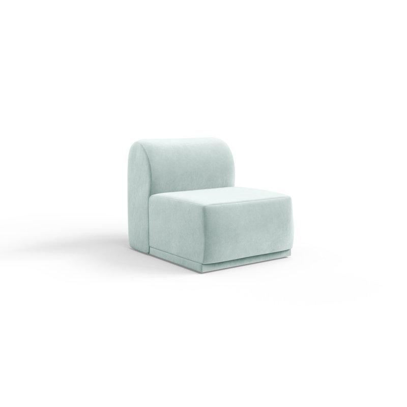 Velvet Accent Chair, Blue