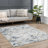 Liverii Abstract Design Modern Blue Area/Beige Rug-1983980743
