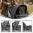 Foldable Pet Stroller, 3 Wheels Folding Carrier Jogger Stroller for Dogs Cats with Canopy and Basket-111302527
