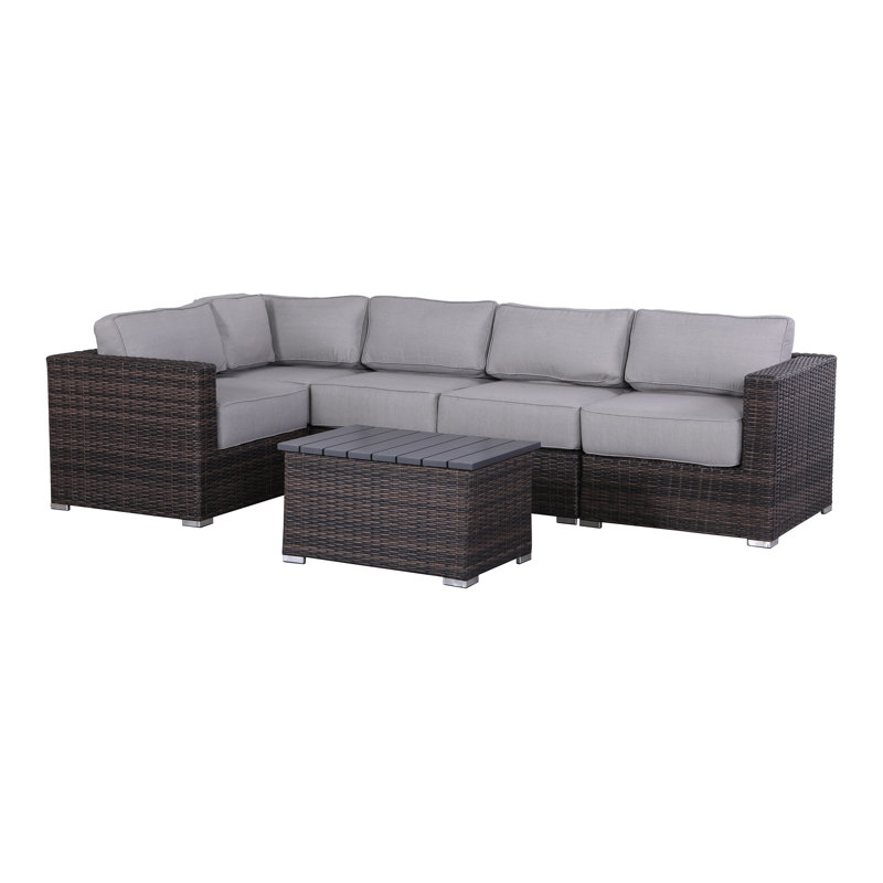 Ensemble de conversation en polyéthylène haute densité (PEHD) pour 4 personnes avec coussins