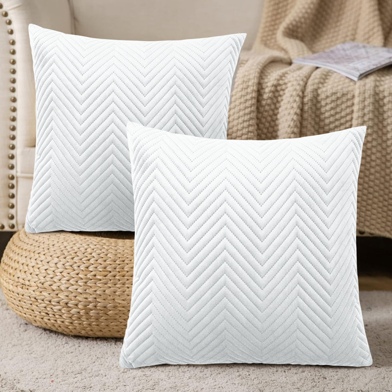 Square Scatter Cushion Cushion Cover, White