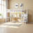 Full Size Loft Bed With L-Shaped Desk And Usb, Metal Loft Bed With Wardrobe And Adjustable Shelf, High Loft Bed With Led For Kids Teens Adults, White-625920936-613371603