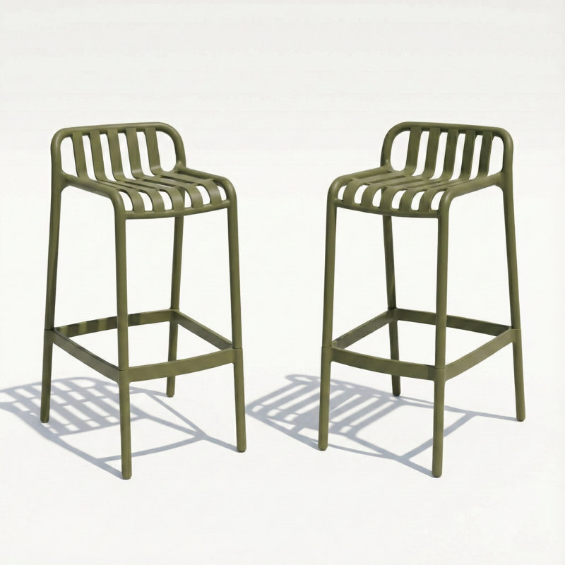 Outdoor 77cm Bar Stool, Green