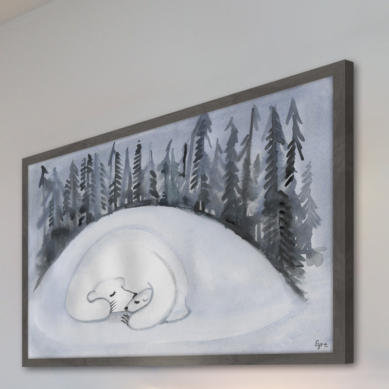 Bear Hibernation by Eyre Tarney - Single Picture Frame Painting, 30cm H x 46cm W x 4cm D