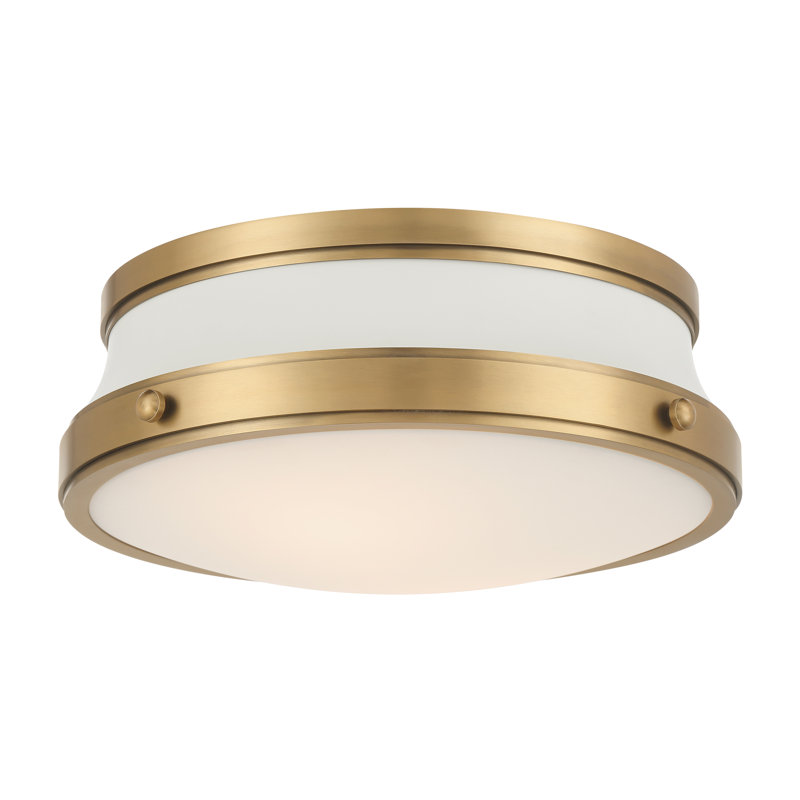 Plafonnier encastré 2 lumières Purelight 15 po, Laiton / chrome