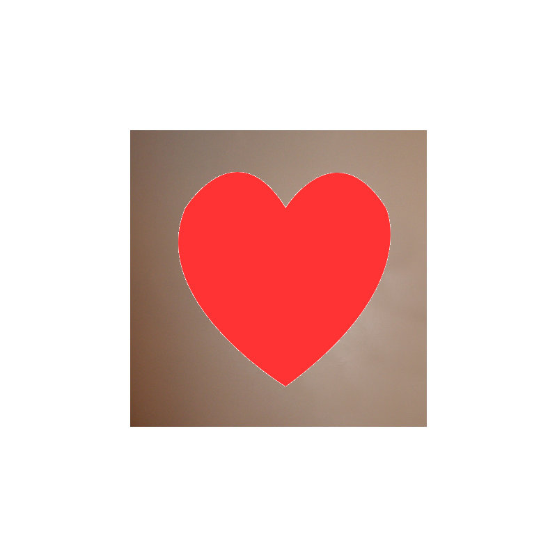 Adhésif décoratif cœur Saint-Valentin, H 48 po x l 47,5 po